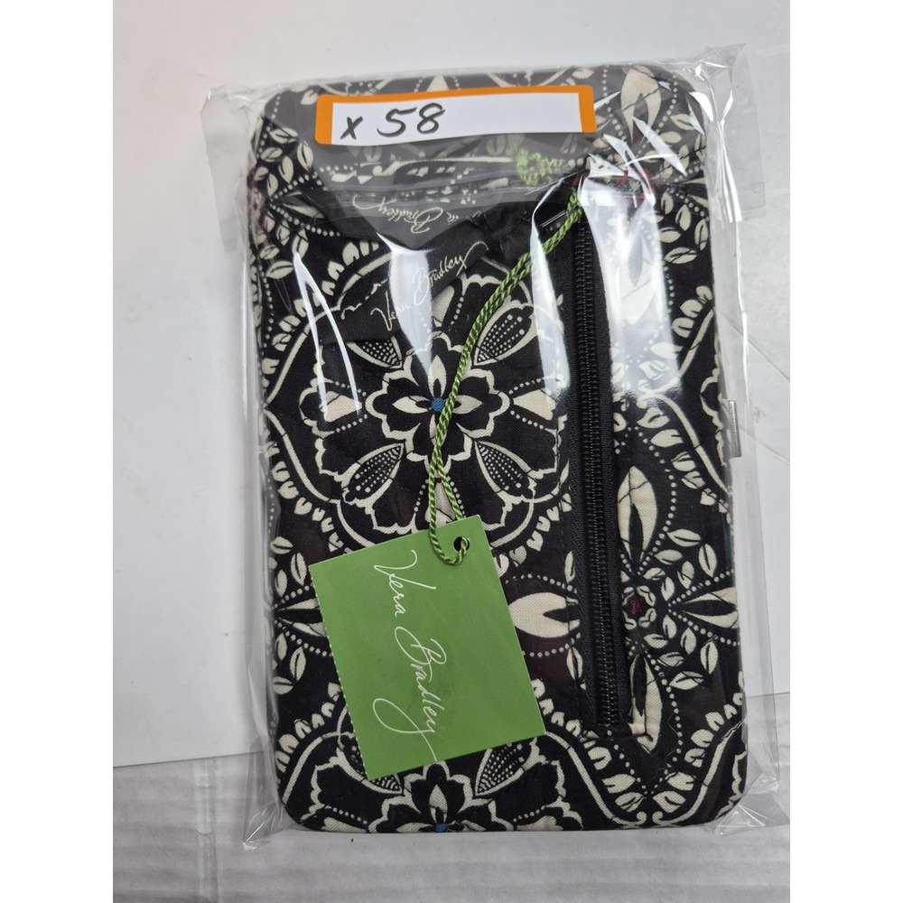 Vera Bradley Opera Wallet Retired Barcelona Floral Quilted Metal Frame Black NWT - Picture 14 of 14